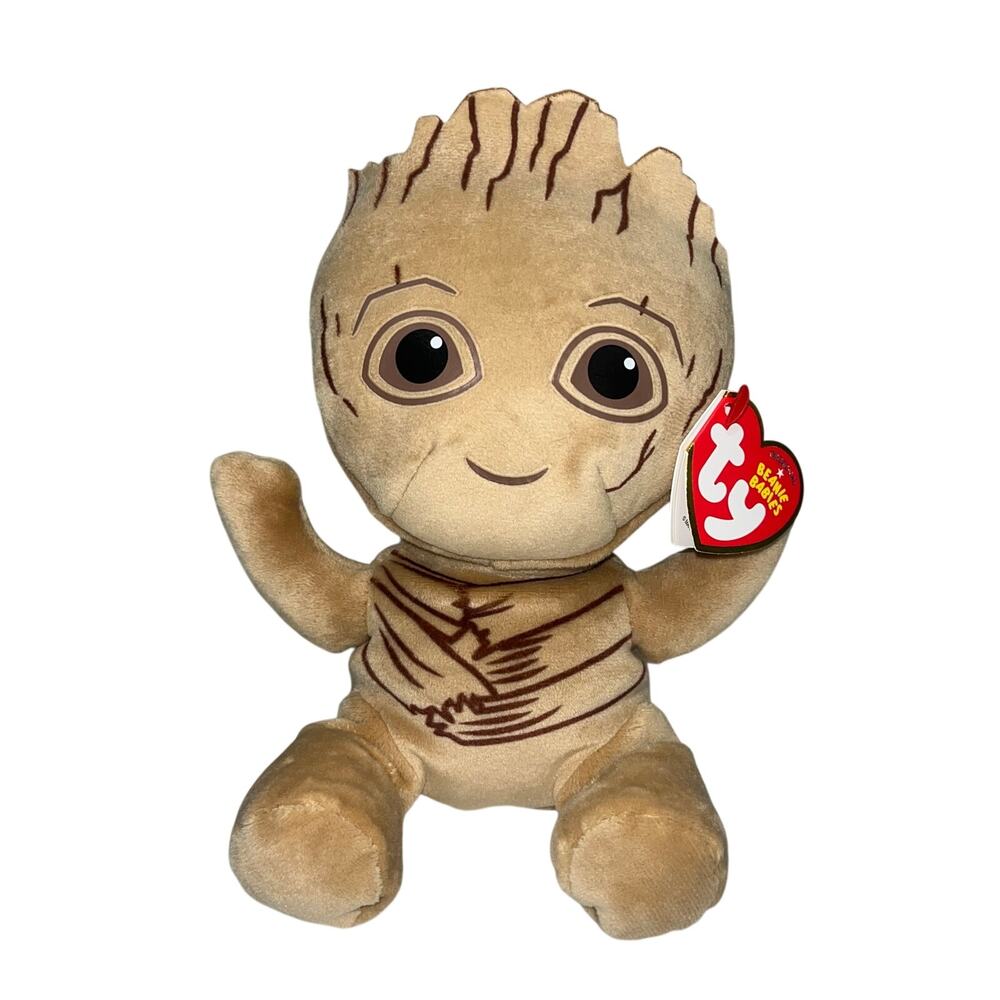 Ty Marvel Guardians Of The Galaxy Baby Groot Beanie 6" Plush NWT